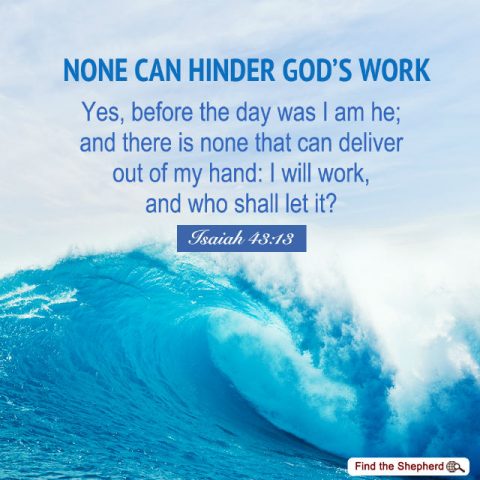 None can hinder God's work