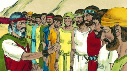 Twelve spies sent into Canaan,Moses
