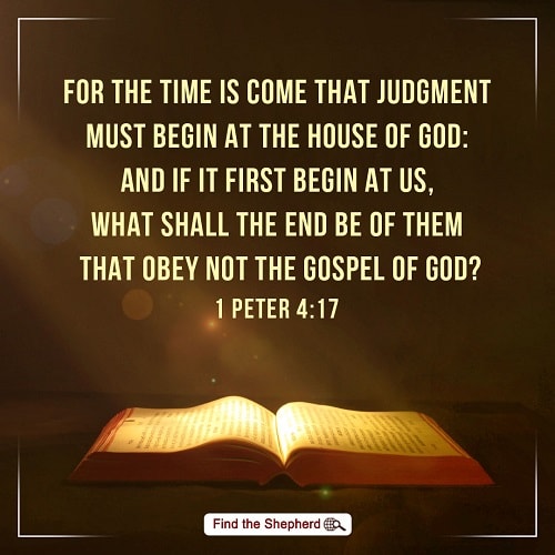 1 Peter 4:17,the work of judgment