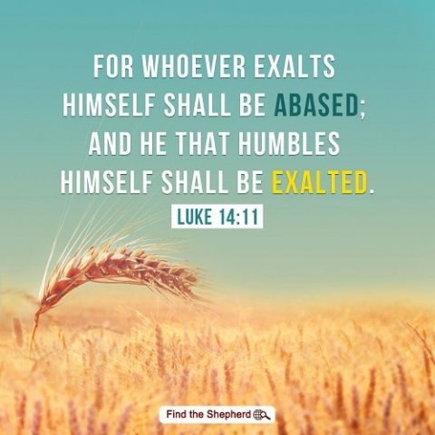 Luke 14:11,humbles himself shall be exalted