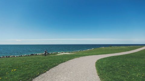 One person riding a bicycle