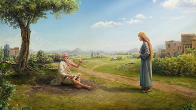 Job rebukes his wife