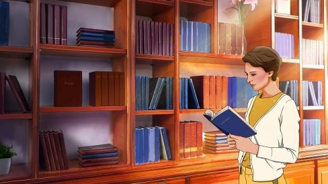 A Christian is reading the Bible