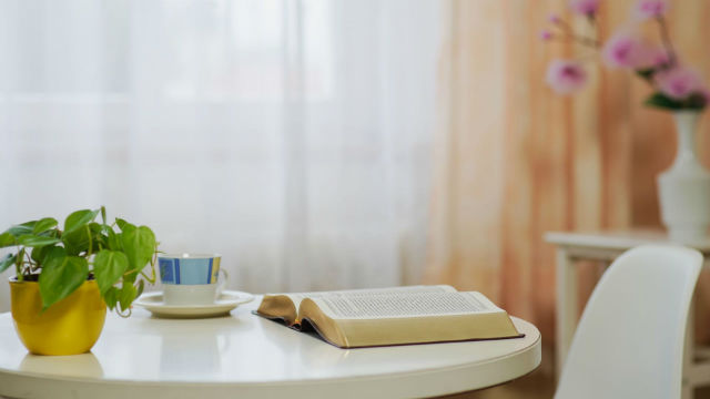 Books on the table