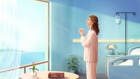 A Christian praying to God