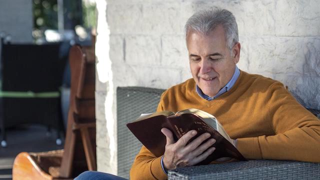 Christians reading the Word of God indoors